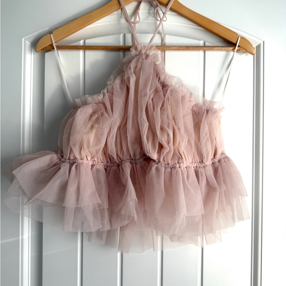 VICI Strapless Organza Top